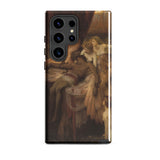 Lament for Icarus - Herbert Draper Phone Case Samsung Galaxy S24 Ultra / Gloss Sleek Black Phone Case Detailed Classical Painting Warm