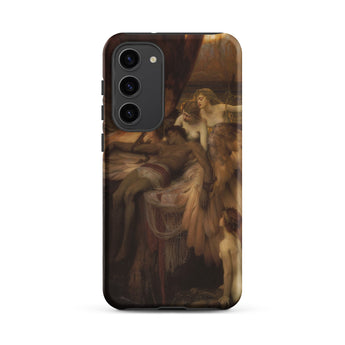 Lament for Icarus - Herbert Draper Samsung Case, Galaxy S23 Plus / Matte, Black Smartphone Case Classical Painting Figures Seated Man