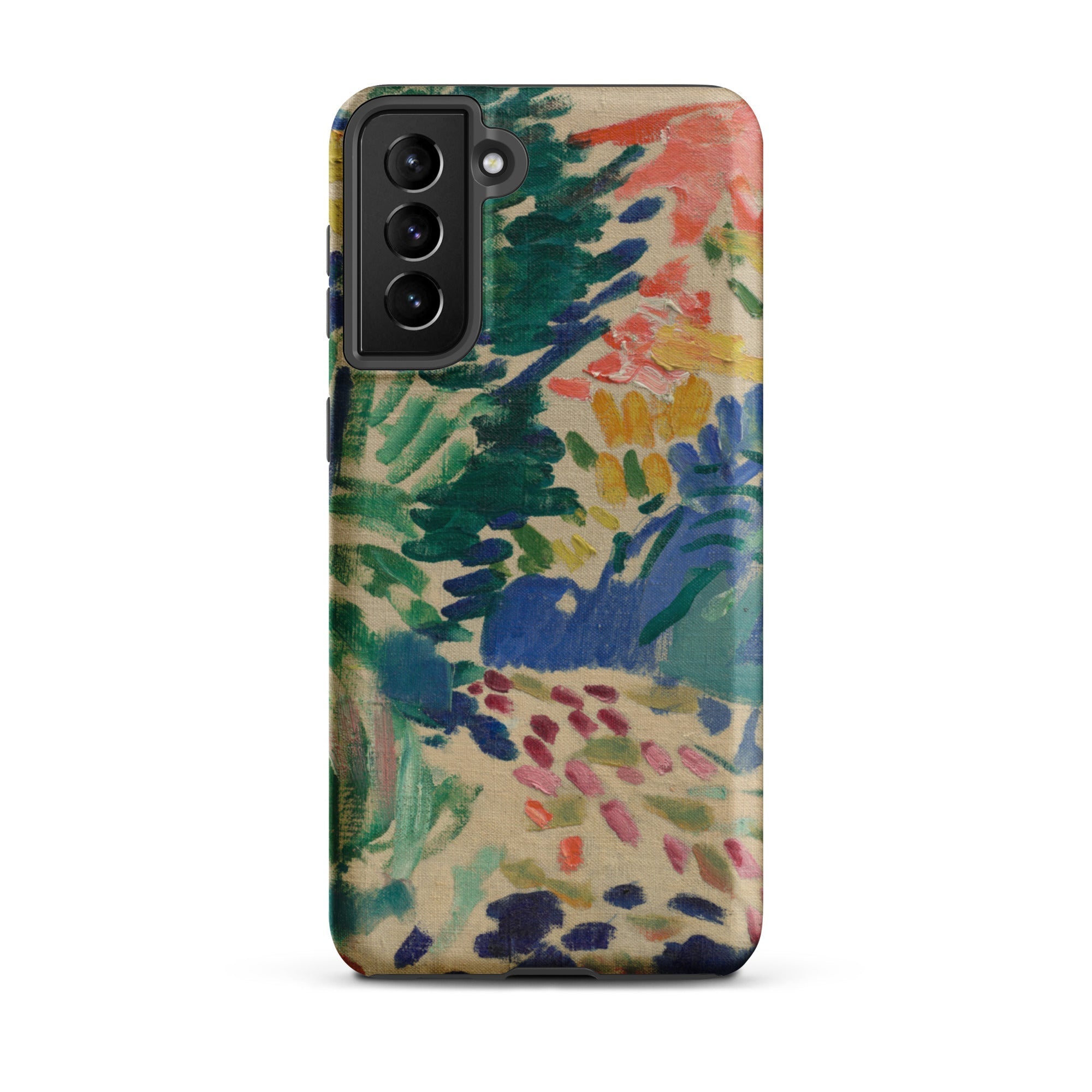 Landscape at Collioure Henri Matisse Samsung Case, Galaxy S21 Plus / Matte, Smartphone Case Colorful Abstract Landscape Like Painting Design