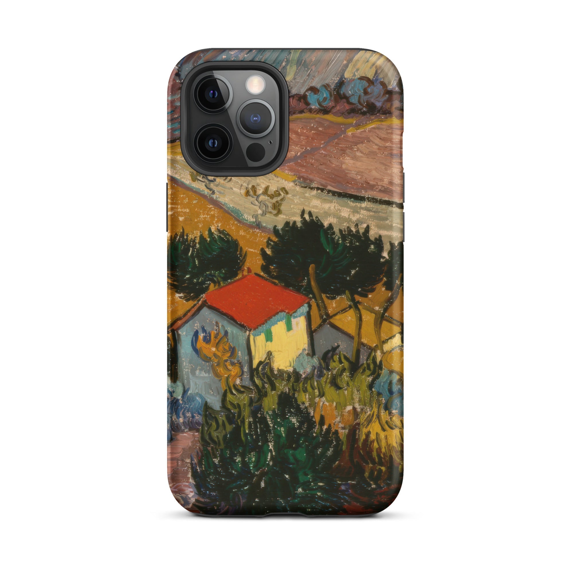 Landscape with House Vincent Van Gogh Iphone Case, 12 Pro Max / Matte, Iphone Case Gogh Painting