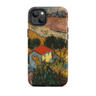 Landscape with House Vincent Van Gogh Iphone Case, 14 Plus / Matte, Phone Case Gogh Painting