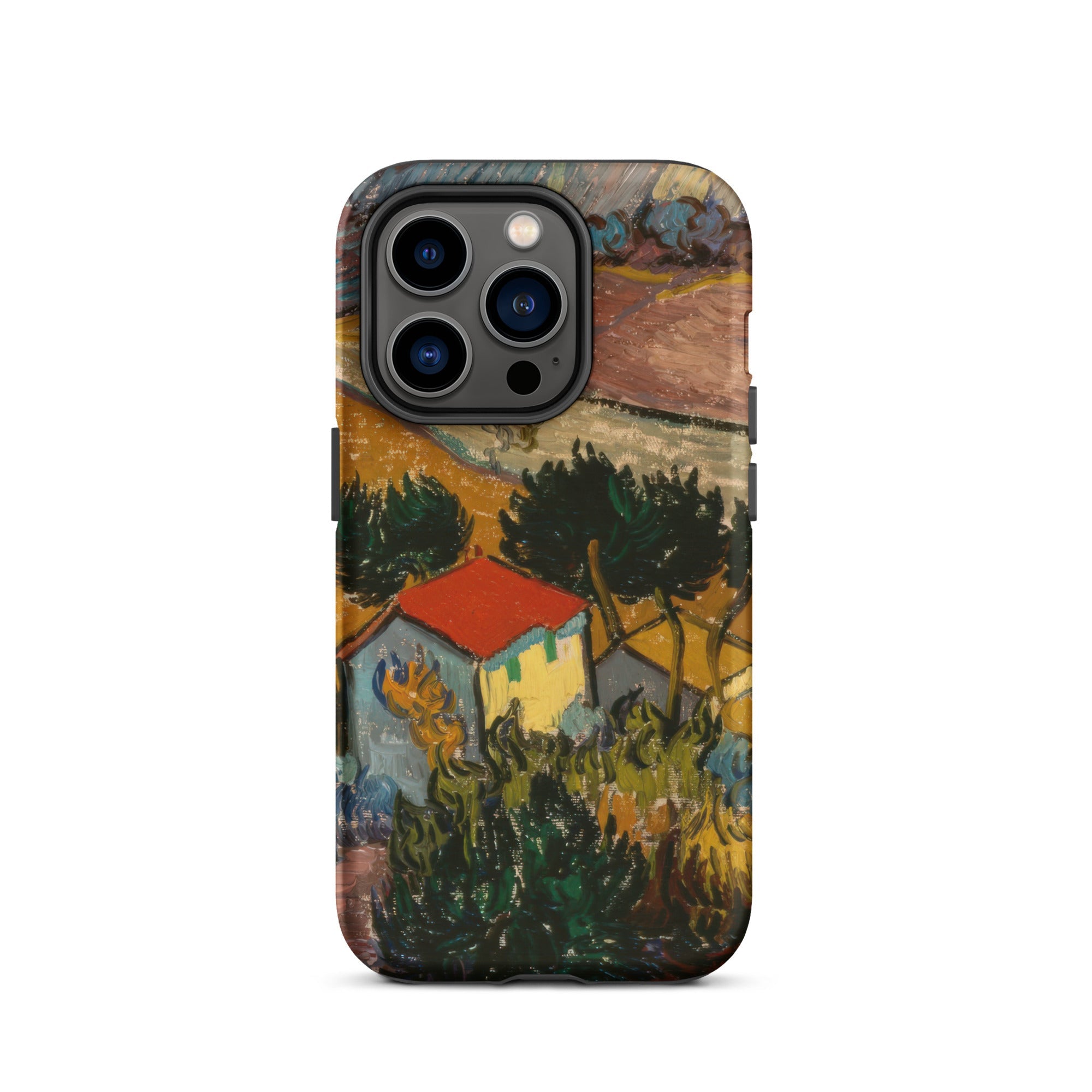 Landscape with House Vincent Van Gogh Iphone Case, 14 Pro / Matte, Artistic Phone Case