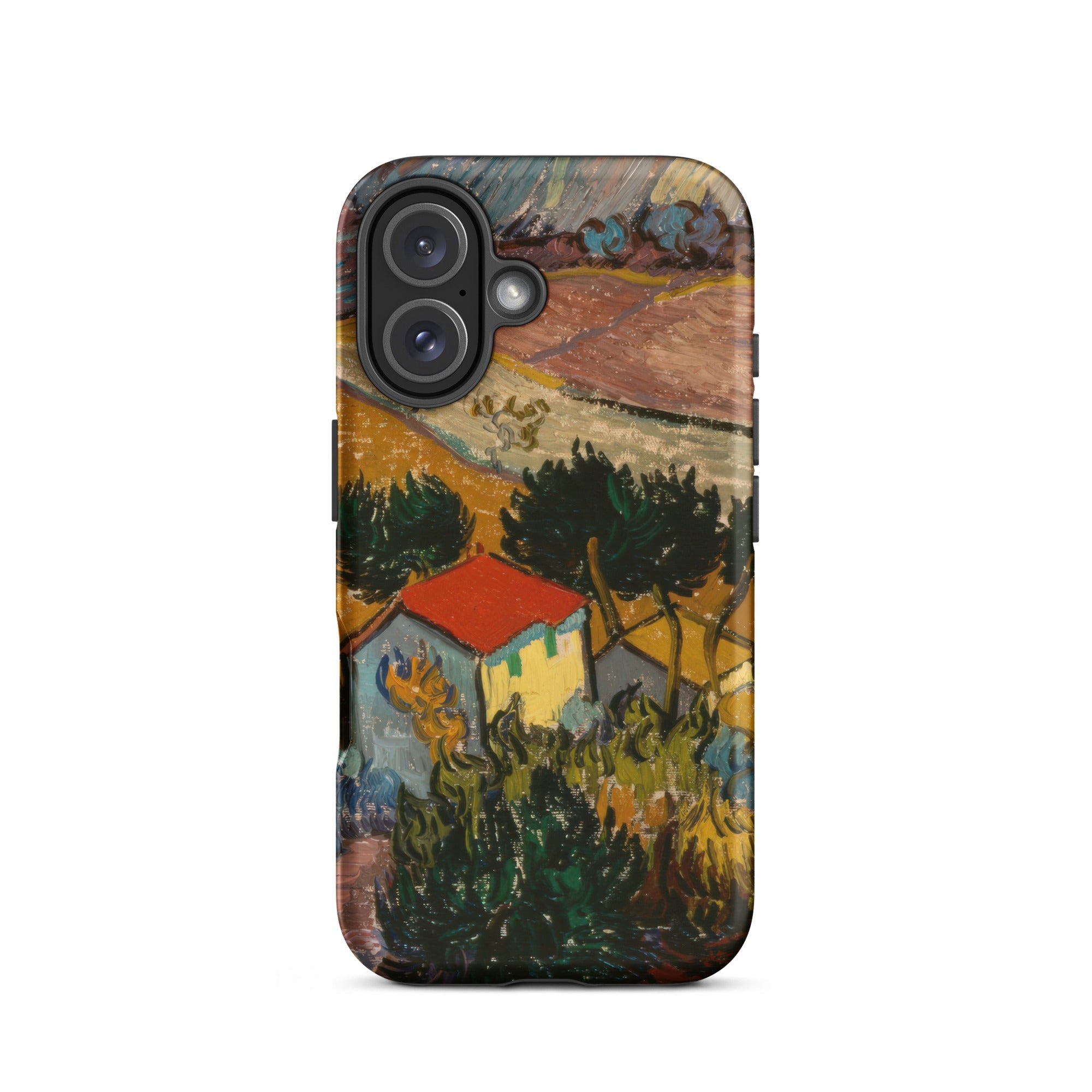 Landscape with House Vincent Van Gogh Iphone Case, 16 / Matte, Artistic Phone Case