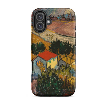 Landscape with House - Vincent Van Gogh Iphone Case, 16 Plus / Matte, Artistic Phone Case