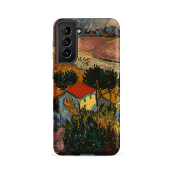 Landscape with House - Vincent Van Gogh Phone Case, Samsung Galaxy S21 Fe / Matte, Mobile Cases, Toby Leon