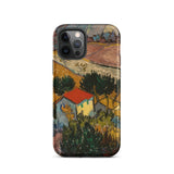 Landscape with House - Vincent Van Gogh Phone Case Iphone 12 Pro / Matte Phone Case Gogh Painting Gogh’s Brushwork, Vincent Gogh, Iphone