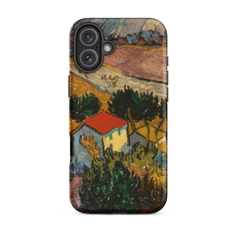 Landscape with House - Vincent Van Gogh Phone Case Iphone 16 Plus / Matte Artistic Phone Case Gogh’s Brushwork, Vincent Gogh, Gogh Iphone