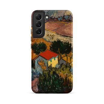 Landscape with House - Vincent Van Gogh Phone Case Samsung Galaxy S22 Plus / Matte Vibrant Textured Phone Case Reproduction Vincent Gogh’s