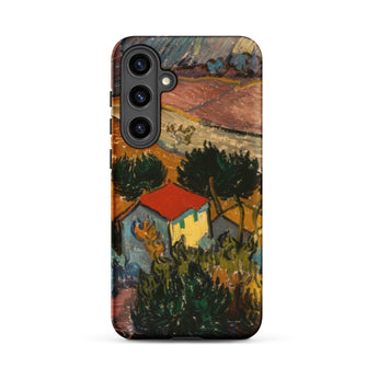 Landscape with House - Vincent Van Gogh Phone Case Samsung Galaxy S24 Plus / Matte Phone Case Vibrant Impressionistic Landscape Bold