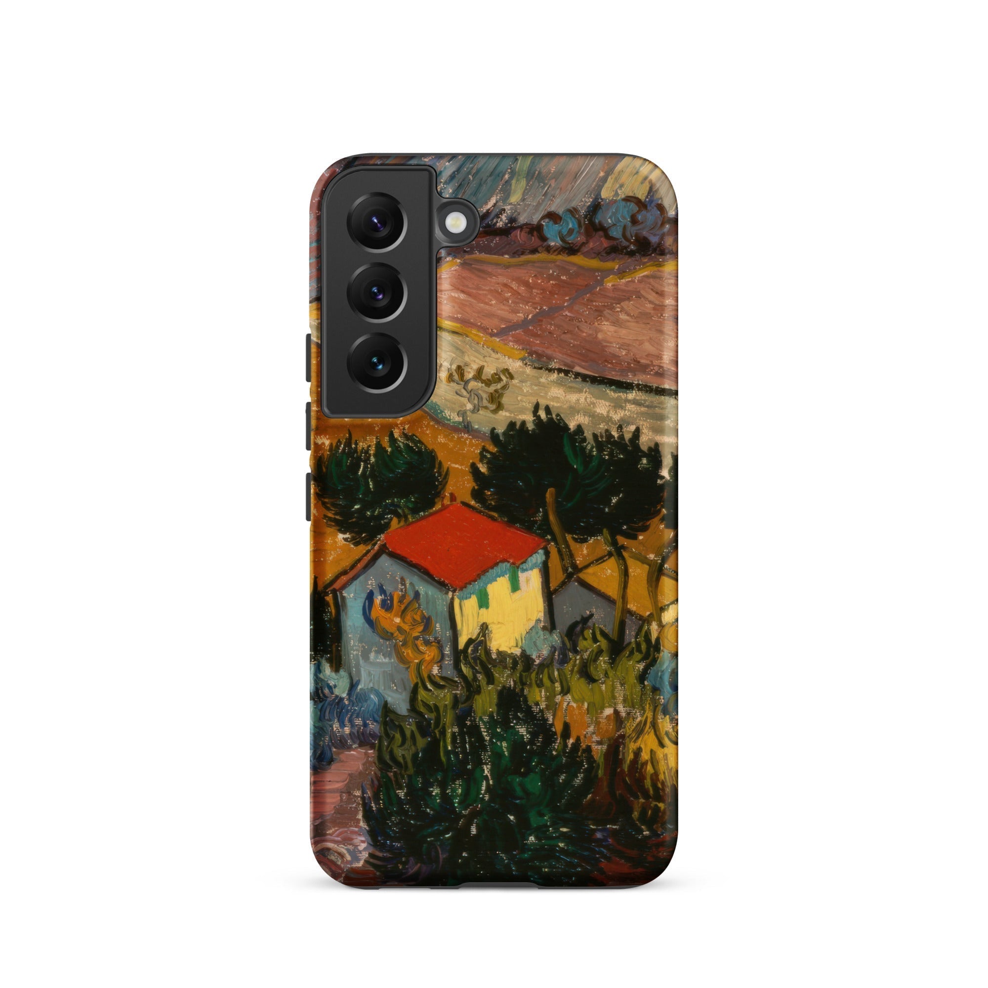 Landscape with House Vincent Van Gogh Samsung Case, Galaxy S22 / Matte, Smartphone Case Vibrant Impressionistic Landscape Painting