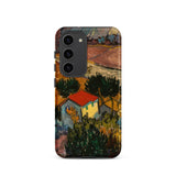 Landscape with House - Vincent Van Gogh Samsung Case, Galaxy S23 / Matte, Smartphone Case Impressionistic Landscape Painting Red-roofed