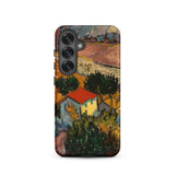 Landscape with House - Vincent Van Gogh Samsung Case, Galaxy S25 / Matte, Smartphone Case Impressionistic Landscape Painting Houses Trees