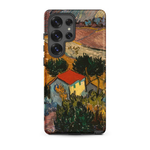 Landscape with House - Vincent Van Gogh Samsung Case, Galaxy S25 Ultra / Matte, Smartphone Case Colorful Impressionistic Landscape Painting