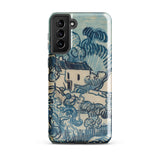 Blue Landscape with Houses - Vincent Van Gogh Phone Case Mobile Cases Phone Case Stylized Blue Beige Landscape Painting Brushstrokes Gogh’s