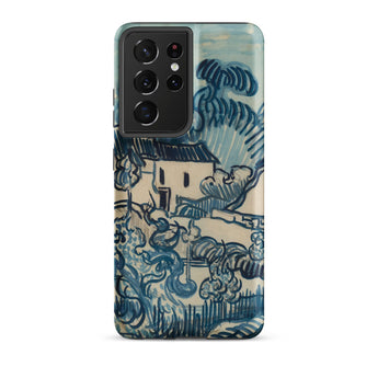 Paesaggio con Case - Custodia Samsung di Vincent Van Gogh, Galaxy S21 Ultra / Opaco, Custodie per Cellulari, Toby Leon
