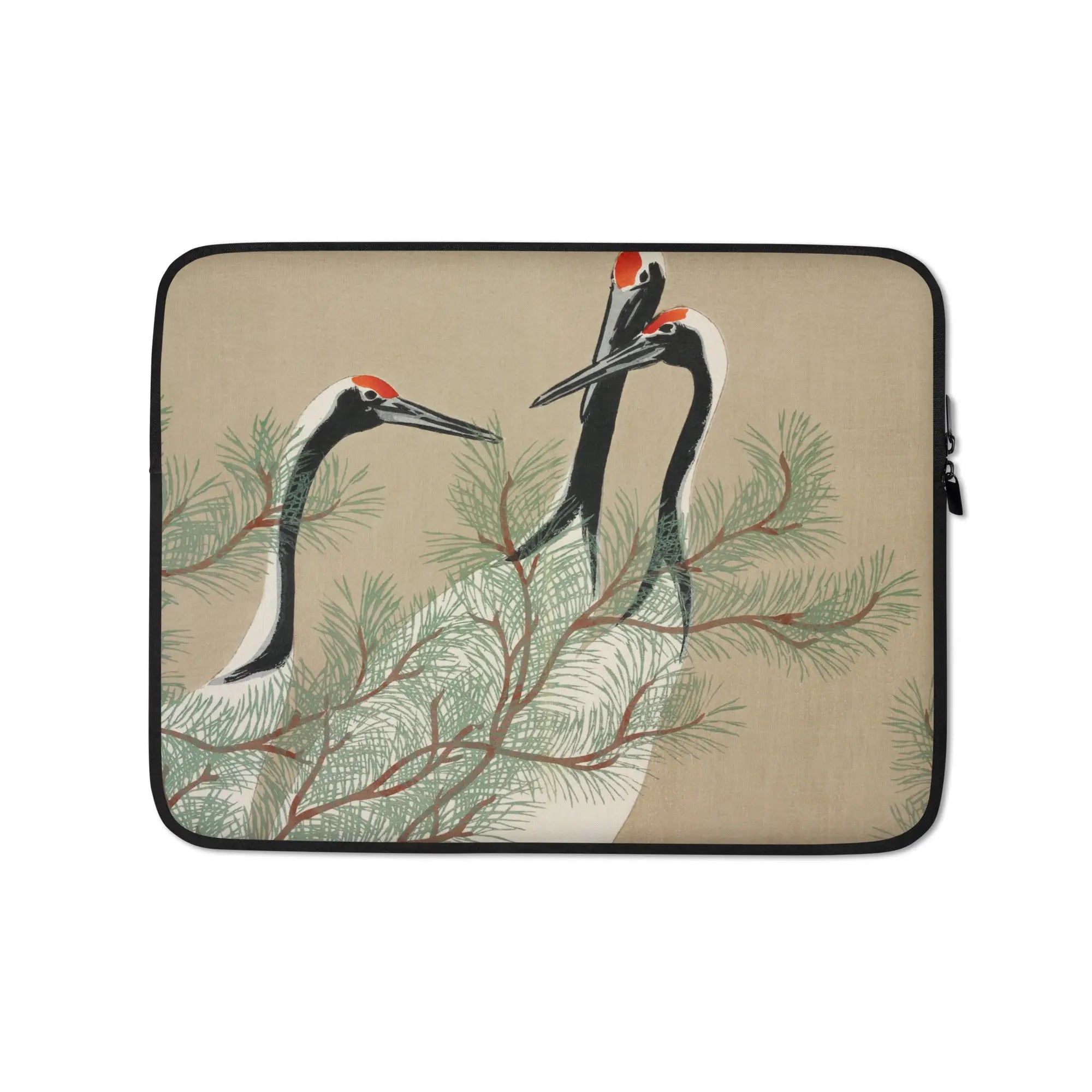 Cranes from Momoyogusa - Kamisaka Sekka Laptop Sleeve 13″ Computer Covers & Skins