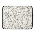 Black & White Floral Woodblock Print - Taguchi Tomoki Laptop Sleeve 15″ Computer Covers Skins