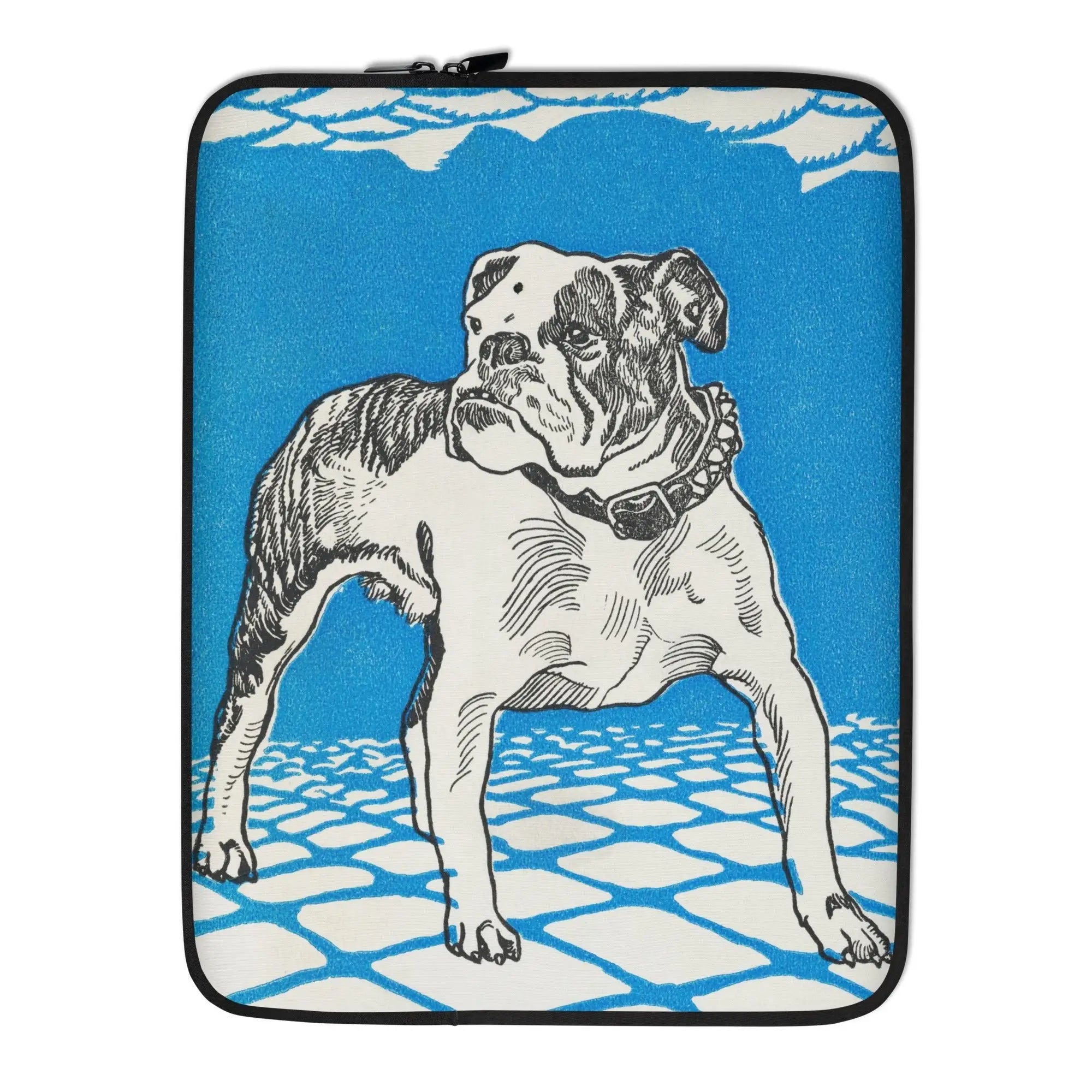 Bulldog - Moriz Jung Lithograph Dog Art Laptop Sleeve 15″ Computer Covers & Skins