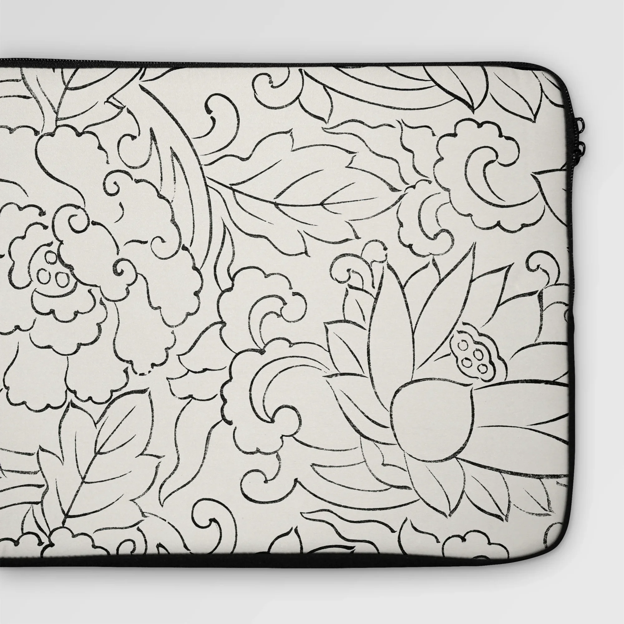 Black & White Florals - Taguchi Tomoki Laptop Sleeve Computer Covers Skins