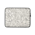 Black & White Floral Woodblock Print - Taguchi Tomoki Laptop Sleeve 13″ Computer Covers Skins