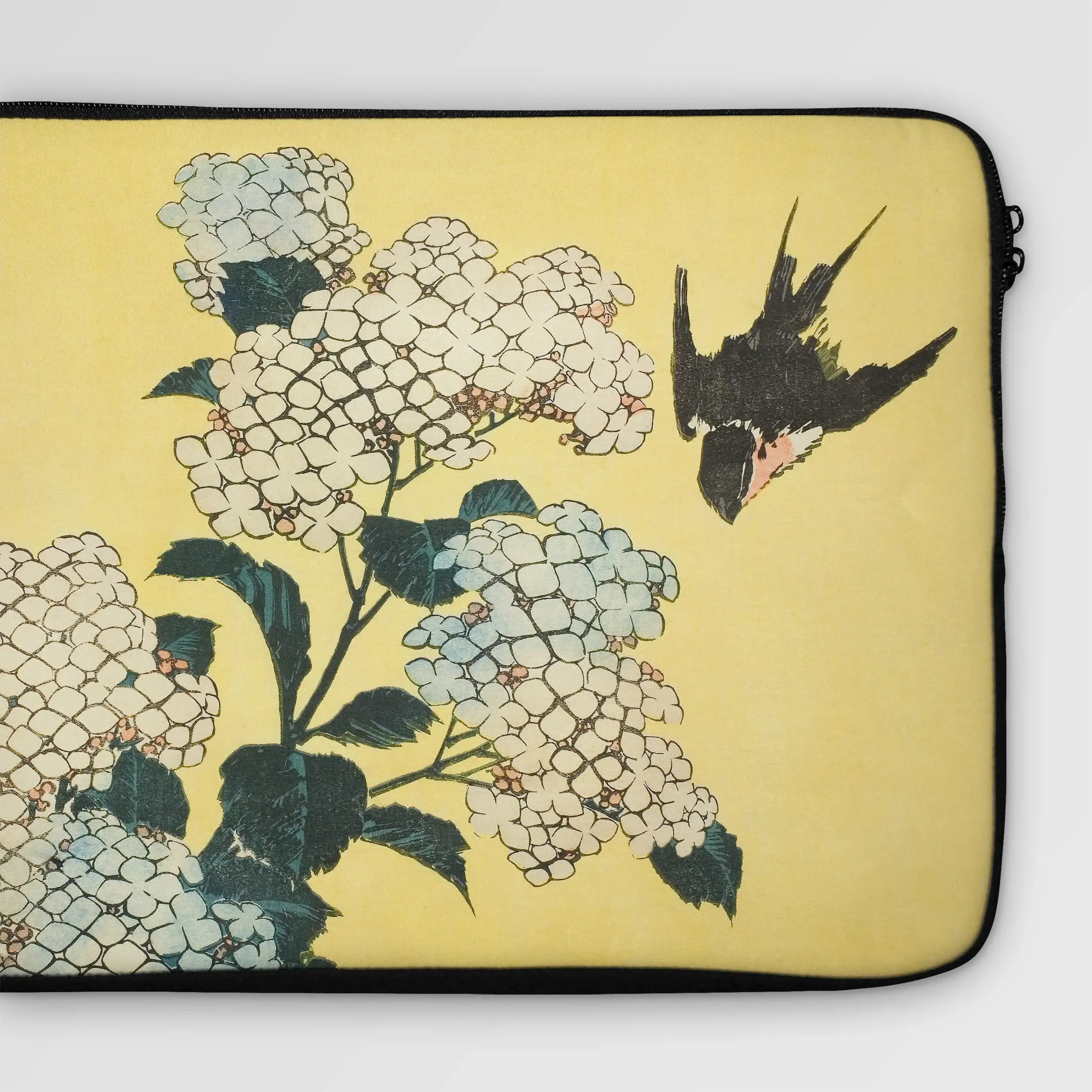 Hydrangea & Swallow - Katsushika Hokusai Laptop Sleeve Computer Covers Skins