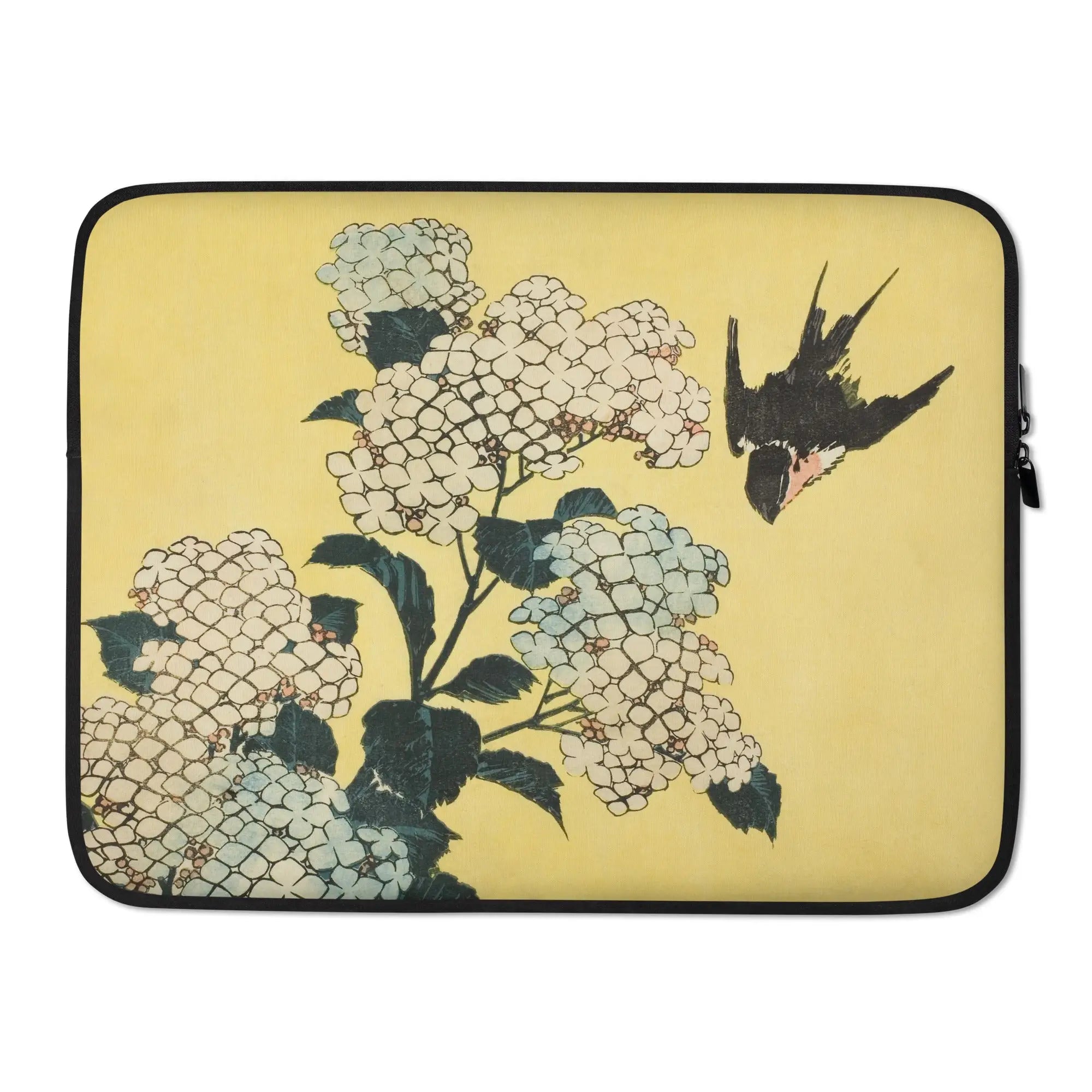 Hydrangea & Swallow - Katsushika Hokusai Laptop Sleeve 15″ Computer Covers Skins