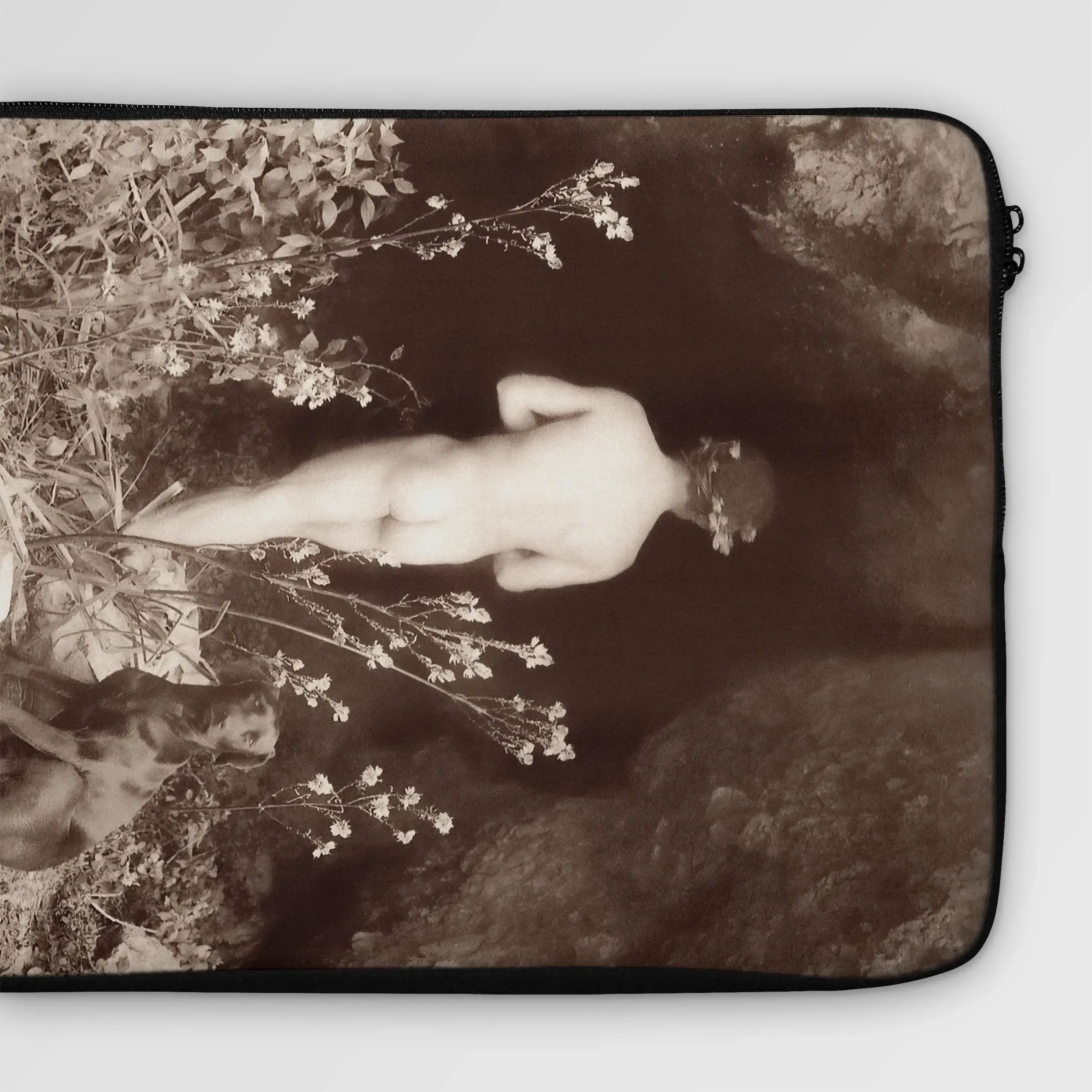 Naked Man Entering Cave - Wilhelm Von Gloeden Laptop Sleeve Computer Covers & Skins