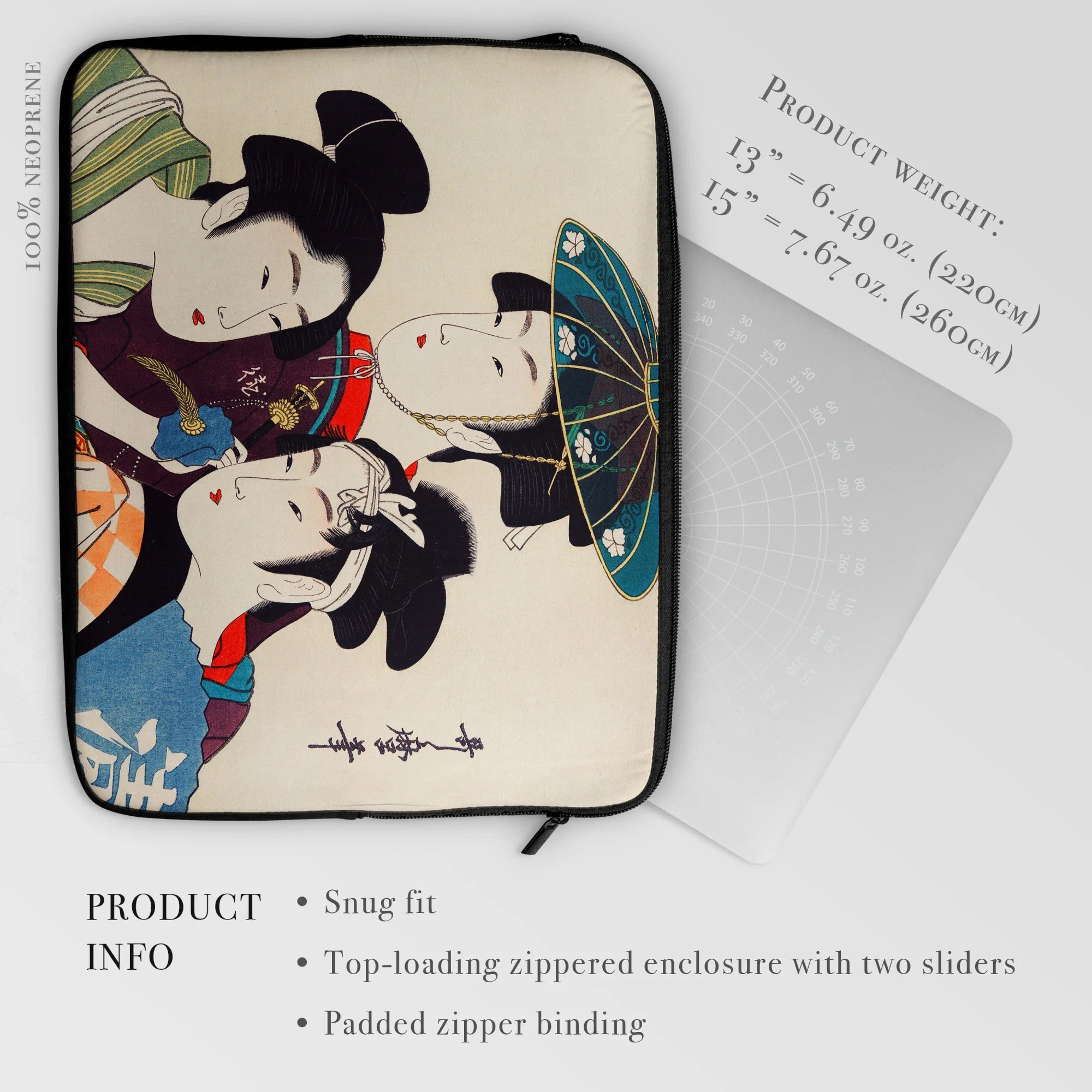 Three Young Men or Women - Utamaro Laptop Sleeve Computer Covers & Skins