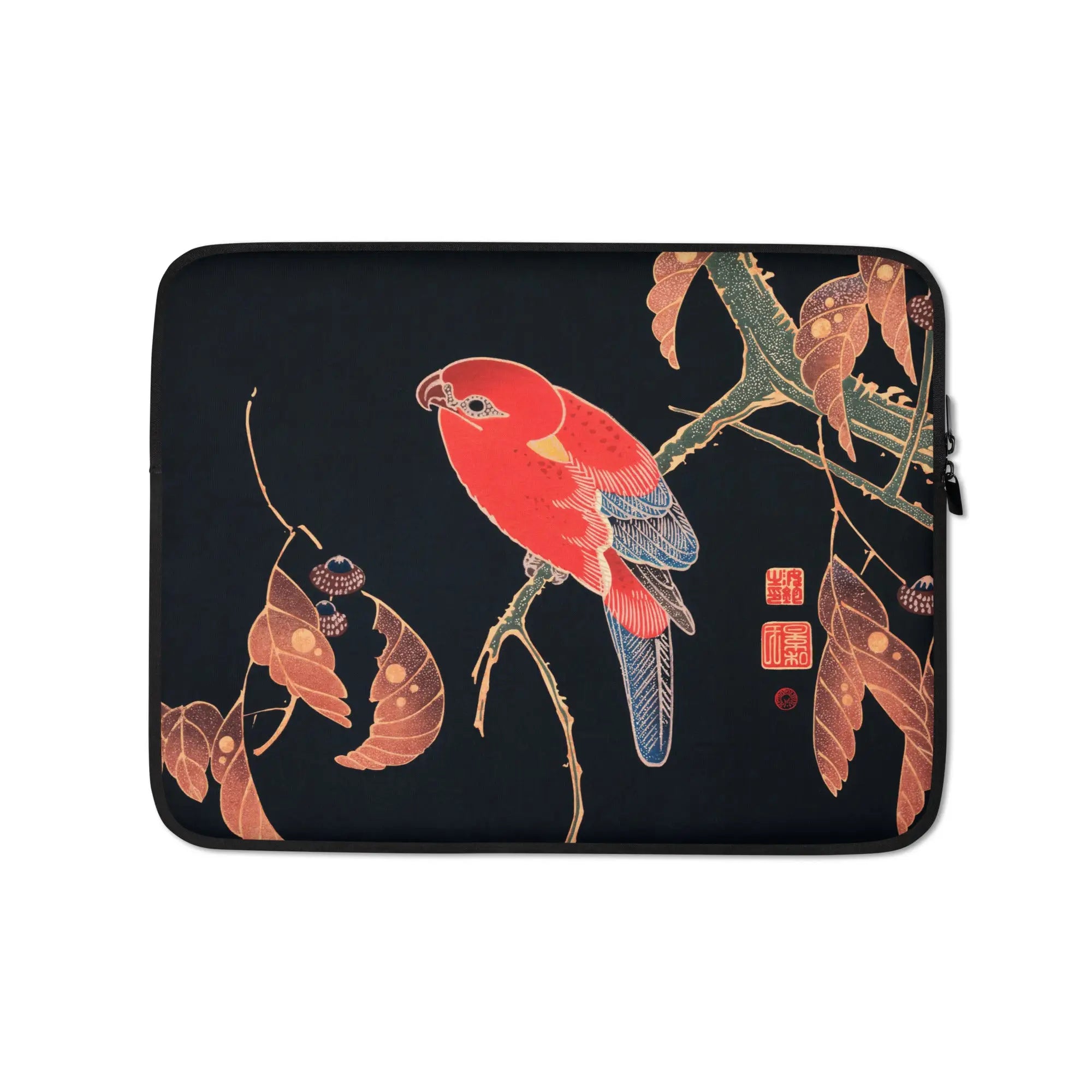 Red Parrot on Branch of a Tree - Ito Jakuchu Laptop Sleeve 13″ Computer Covers & Skins