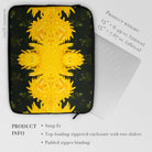 Tweedledum - Chrysanthemum Floral Op Art Laptop Sleeve Computer Covers & Skins