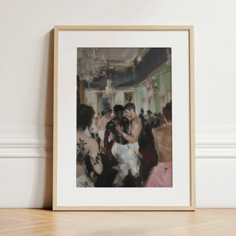 Last Dance - Luxe Vintage Gay Rave Art Print / Canvas, 12x16’’ / 31x41cm / Natural Frame / Matboard, Posters Prints & Visual Artwork, Toby