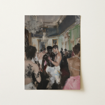 Last Dance - Luxe Vintage Gay Rave Art Print / Canvas, 12x16’’ / 31x41cm / Unframed / no Border, Posters Prints & Visual Artwork, Toby Leon