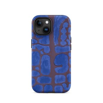 Late Evening Looking out of the Woods - Paul Klee Phone Case Iphone 15 / Matte Blue Brown Abstract Patterned Reveals Klee’s Mastery,