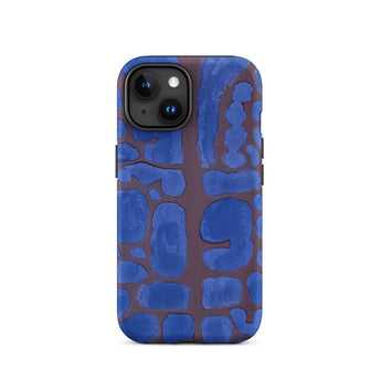 Late Evening Looking out of the Woods - Paul Klee Phone Case Iphone 15 / Matte Blue Brown Abstract Patterned Phone Case Reveals Paul Klee’s