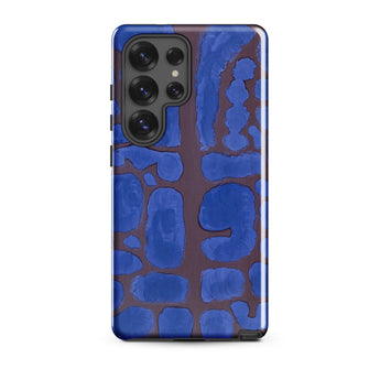 Late Evening Looking out of the Woods - Paul Klee Phone Case Samsung Galaxy S25 Ultra / Matte Blue Brown Abstract Patterned Phone Case