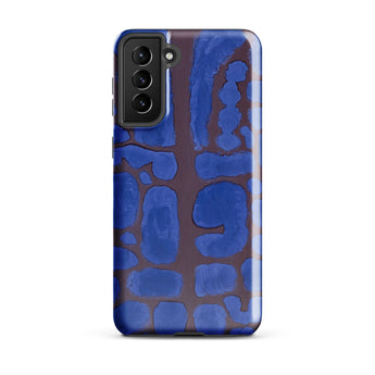 Late Evening Looking out of the Woods - Paul Klee Phone Case Samsung Galaxy S21 Plus / Matte Blue Brown Abstract Patterned Phone Case