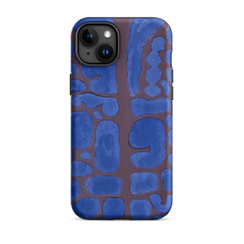 Late Evening Looking out of the Woods - Paul Klee Phone Case Iphone 15 Plus / Matte Blue Brown Abstract Patterned Phone Case Reveals Paul