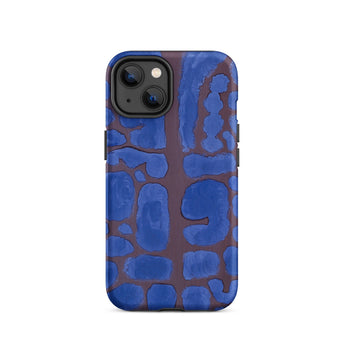 Late Evening Looking out of the Woods - Paul Klee Phone Case Iphone 14 / Matte Blue Brown Abstract Patterned Phone Case Reveals Paul Klee’s