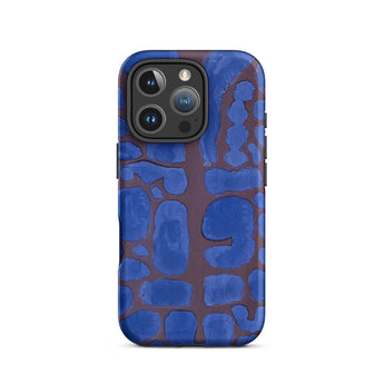 Late Evening Looking out of the Woods - Paul Klee Phone Case Iphone 16 Pro / Matte Blue Brown Abstract Patterned Phone Case Designed Iphone