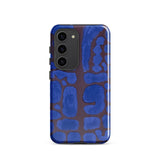 Late Evening Looking out of the Woods - Paul Klee Phone Case Samsung Galaxy S23 / Matte Blue Brown Abstract Patterned Phone Case Glossy
