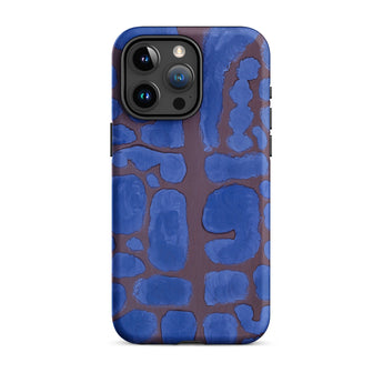 Late Evening Looking out of the Woods - Paul Klee Phone Case Iphone 15 Pro Max / Matte Blue Brown Abstract Patterned Phone Case Textured