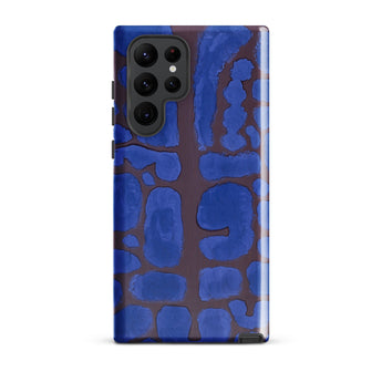 Late Evening Looking out of the Woods - Paul Klee Phone Case Samsung Galaxy S22 Ultra / Matte Vibrant Blue Brown Abstract Patterned Phone