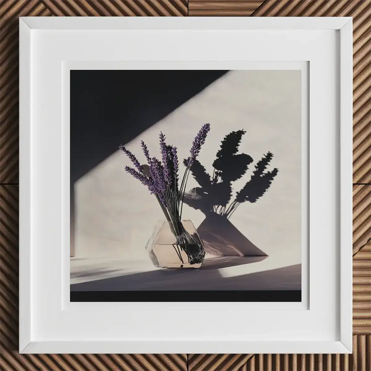 Framed lavender still life symbolizing Queer communities and Oscar Wilde’s green carnations