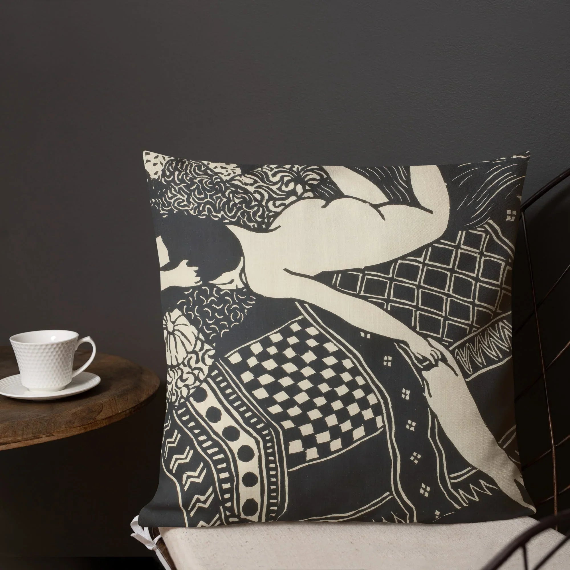 Laziness - Félix Edouard Vallotton Woodcut Art Pillow Throw Pillows