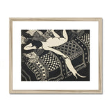 Laziness - Félix Edouard Vallotton Woodcut Art Print, Black White Artwork Figure Patterned Bedding