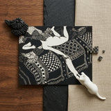 Laziness - Félix Edouard Vallotton Woodcut Art Print / Canvas Black White Linocut Print Figure Patterned Textiles Framed Félix Edouard