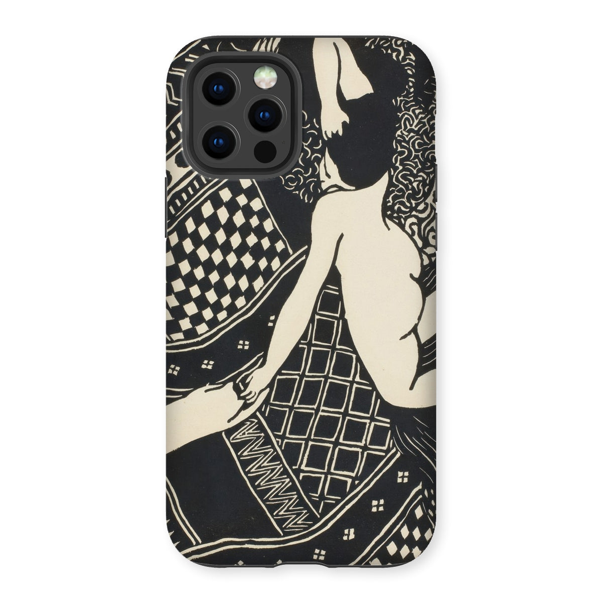 Laziness - Félix Edouard Vallotton Woodcut Iphone Case - 12 Pro / Matte