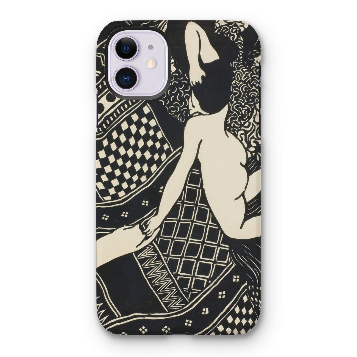 Laziness - Félix Edouard Vallotton Woodcut Iphone Case - 11 / Matte