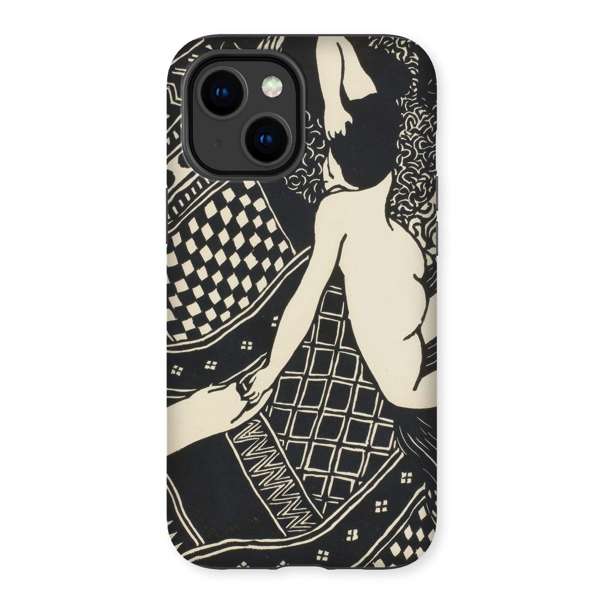 Laziness - Félix Edouard Vallotton Woodcut Iphone Case - 14 Plus / Matte