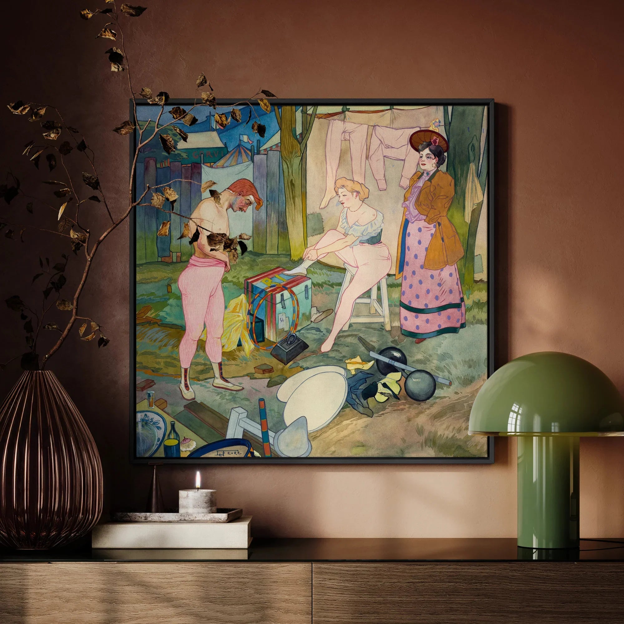 Le Cirque Corvi - Georges De Feure Art Nouveau Framed Canvas Posters Prints & Visual Artwork